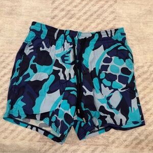 Vilebrequin Blue and Black Swim Trunks